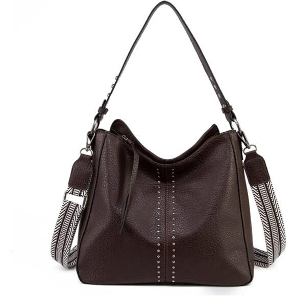 Medium Hobo Bags for Women Guitar Strap-coffee - Picture 1 of 6